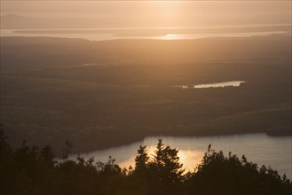 Sunset from Cadillac Mountain in Maine.