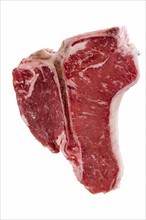 Closeup of a raw steak.