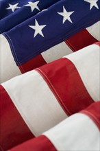 Folds of American flag.