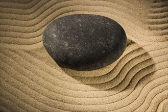 Stone with grooved sand.
