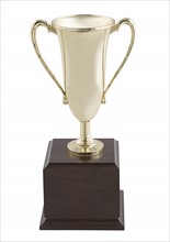 Closeup of a trophy.