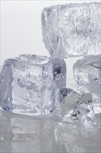 Closeup of ice cubes.