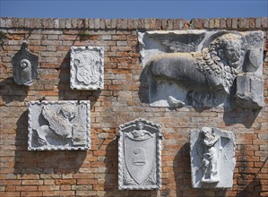 Archeological sculpture finds Torcello Italy.