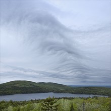 Clouds over Acadia National Park Maine.
