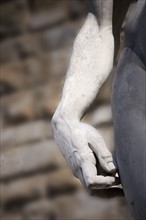 Hand of Michelangelo's David Piazza della Signoria Florence Italy.