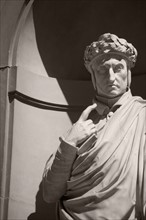 Statue of Dante Allighiere Florence Italy.