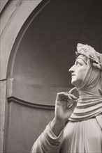 Statue of Petrarch Florence Italy.