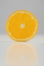 Round slice of an orange.