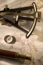 Still life of navigational instruments.