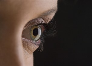 Closeup of female eye.