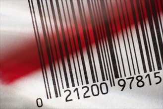 Closeup of a crossed out barcode.