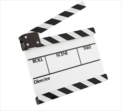 A slate for movie production.