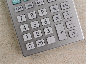 Still life of a calculator.