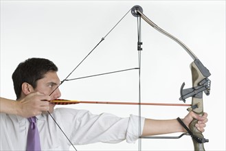 Man with bow and arrow.