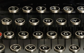 Still life of typewriter keys.