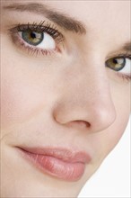 Closeup of a female face.