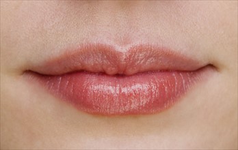 Close up of female lips.