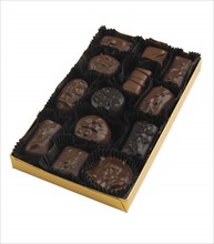 Still life of box of chocolates.