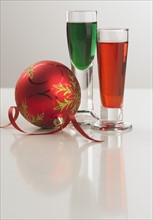 Still life of festive beverages.
