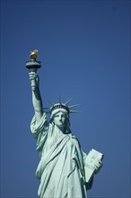 Closeup of Statue of Liberty New York NY.