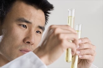 Scientist conducting an experiment.