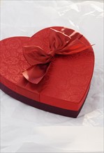 Heart shaped box of chocolates.