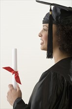 Portrait of female college graduate.