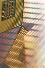 Close up of computer chip.