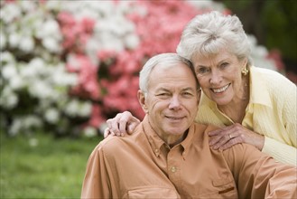 Portrait of a senior couple outdoors.