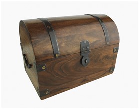 Studio shot of wooden chest.
