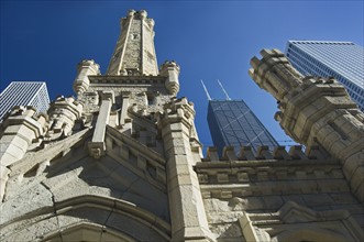Water Tower and John Hancock Center Chicago Illinois USA.