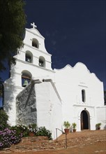 Entrance of church, Mission San Diego de Alcala, San Diego, California, United States.