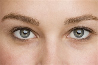 Close up of woman’s eyes.
