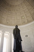 Interior of the Jefferson Memorial Washington DC USA.
