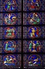Notre-Dame de Paris
Interior view of stained glass windows.