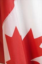 Close up of Canadian flag.