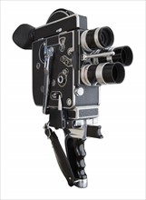 Close up of film camera.