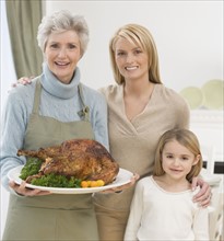 Multi-generational female family members at Thanksgiving.