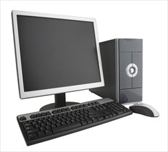 Close up of desktop computer.