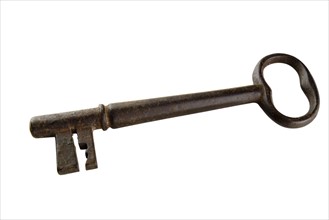 Close up of old fashioned key.