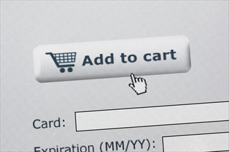 Screen shot of Add to cart button for online shopping.