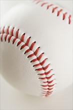 Close up of baseball.
