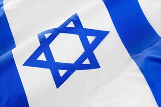 Close up of Israeli flag.