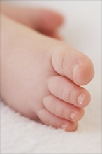 Close up of baby’s foot.