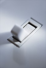 Close up of light switch.