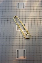 Close up of paper clip.