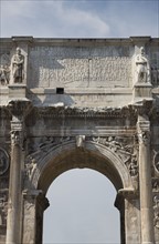 Close up of the Arch of Constantine, Italy.