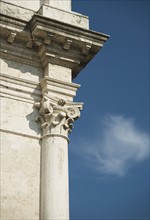 Close up of column on the Arch of Constantine, Italy.