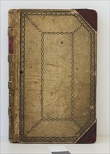 Cover of old ledger book.
