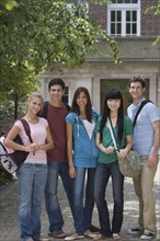 Group of multi-ethnic college students.